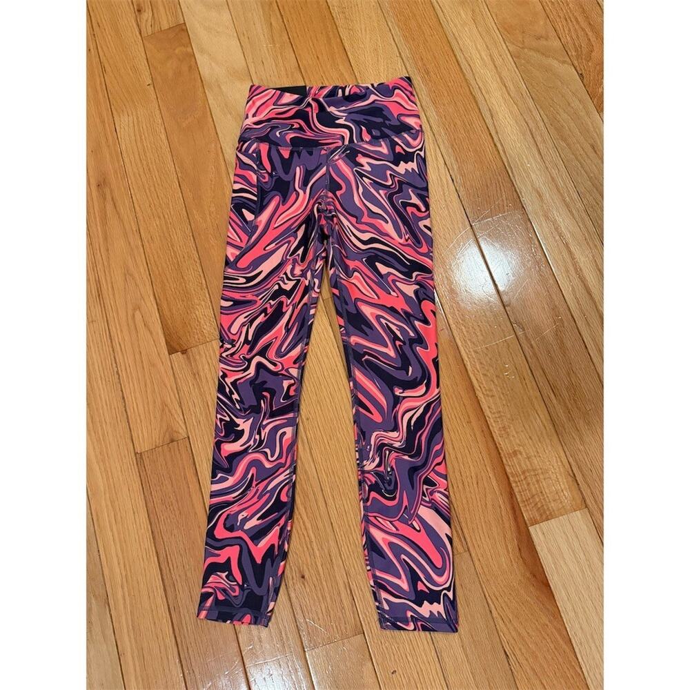Under Armour Leggings Womens XS Multicolor Abstract Swirl High Rise Ankle